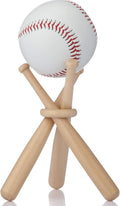 Baseball Stand Holders Balls Display Bat Wooden Stand Holder Display Centerpieces Tables for Baseball Sports Lover(1 Pack)