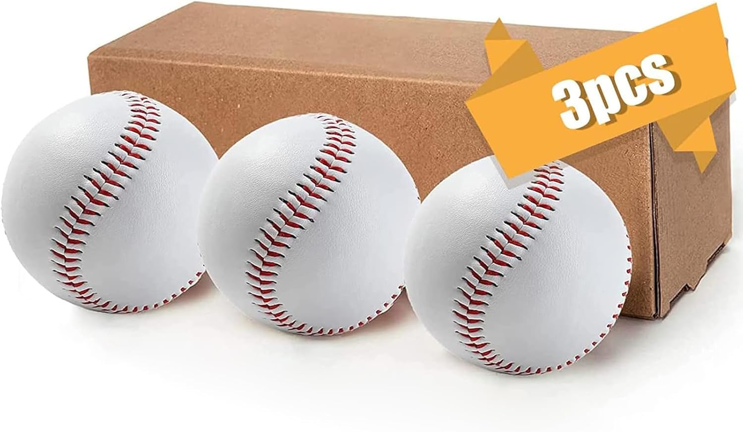 Baseball Ball, Official Game for Youth Adult Training Play | Hard Ball, Official size & weight. Perfect for batting, fielding, pitching. Durable leather cover for long-lasting performance