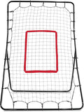 PitchBack Baseball and Softball Pitching Net and Rebounder, Black/Red, 2' 9" x 4' 8"