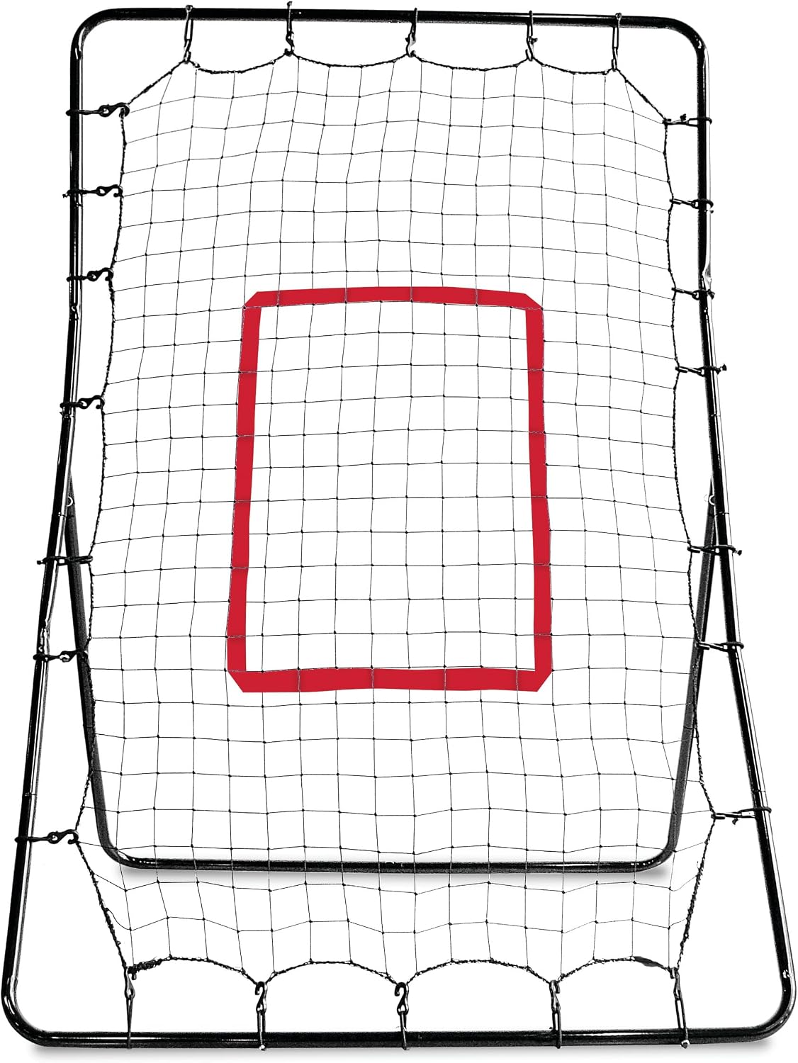 PitchBack Baseball and Softball Pitching Net and Rebounder, Black/Red, 2' 9" x 4' 8"