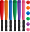 6 Set Foam Baseball Bat Set Including 6 Bats and 6 PE Equipment for Elementary School Foam Baseball Bat for Safety Play
